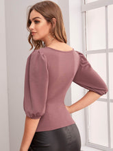 Square Neck Puff Sleeve Top